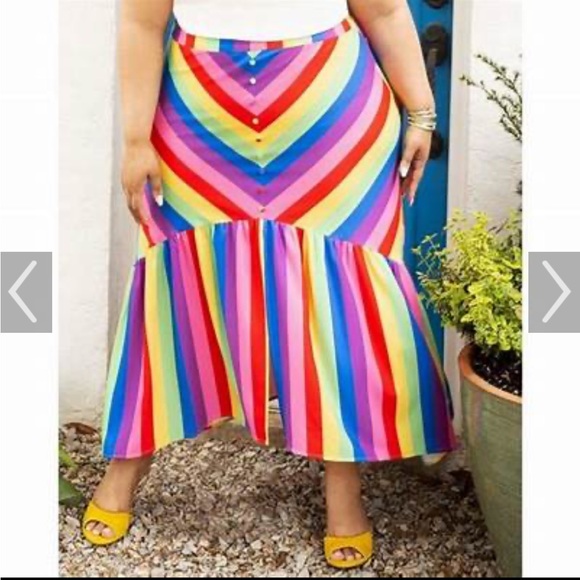 Eloquii Rainbow Maxi Skirt - Picture 1 of 4